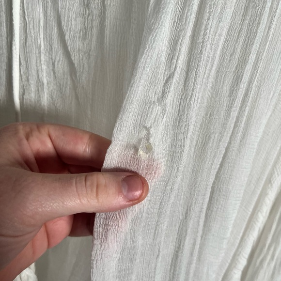 Free People Embroidered Peasant Blouse Cottagecore Medium - Picture 8 of 9